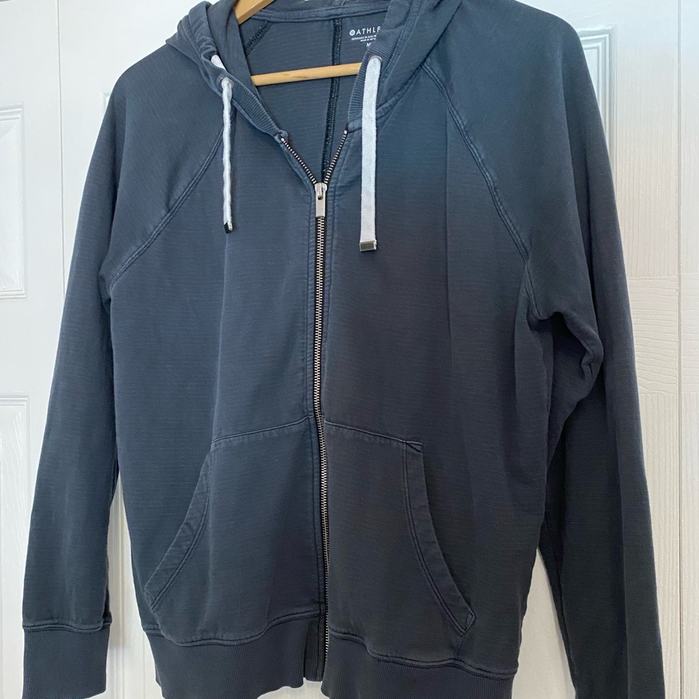 Full zip drawstring hoodie